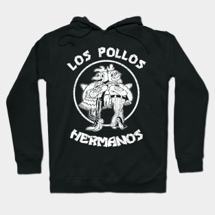 Los Pollos Hermanos - Black and White - Distressed Hoodie